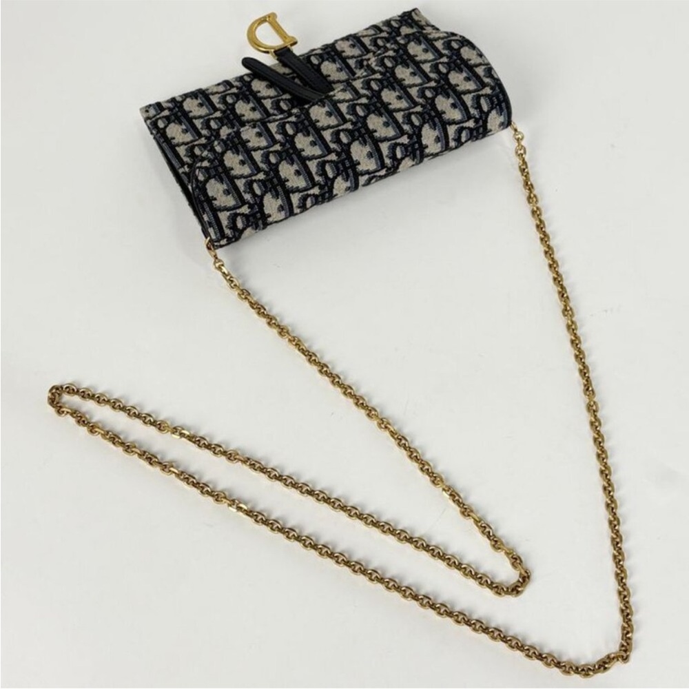 Dior Oblique Saddle Crossbody Bag/Wallet on Chain - Picture 12 of 15